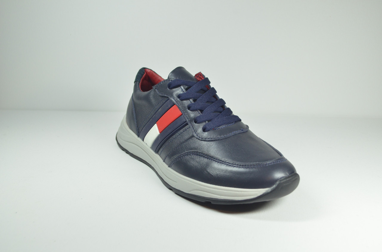 

Подростковые кожаные кроссовки синие Multi-Shoes Tomas