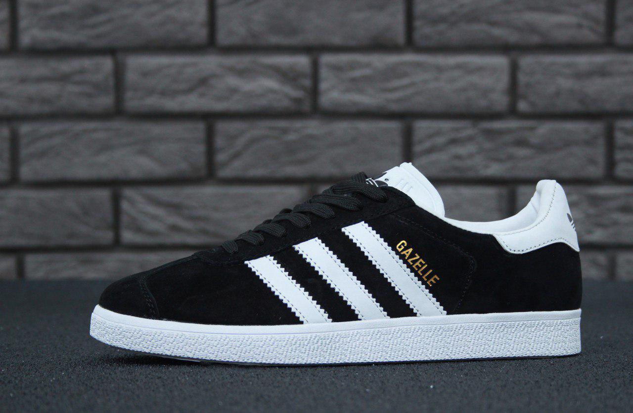 

Кроссовки женские черные замшевые летние Adidas Gazelle Адидас Газель 39, Черный