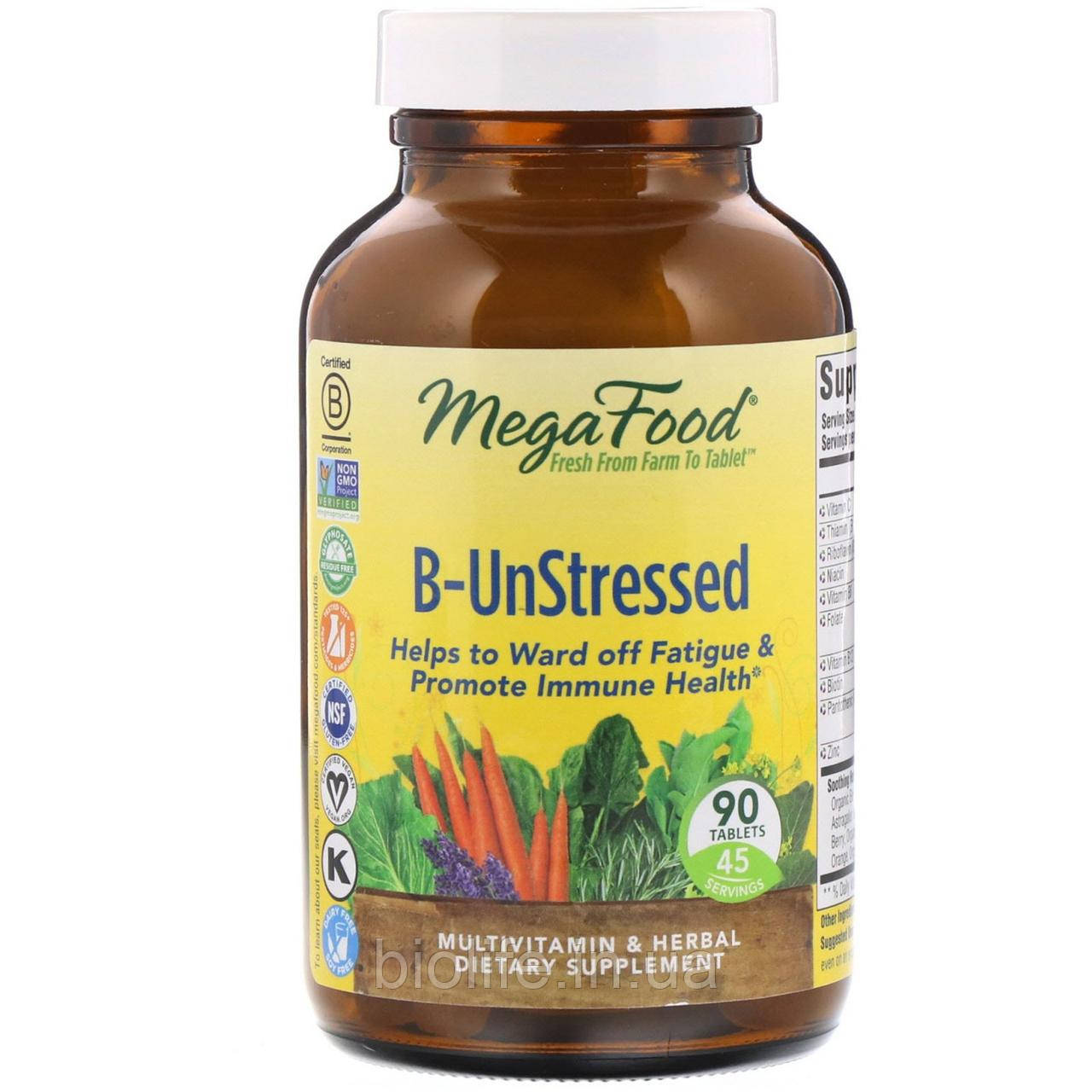 

MegaFood, B-UnStressed, 90 Tablets