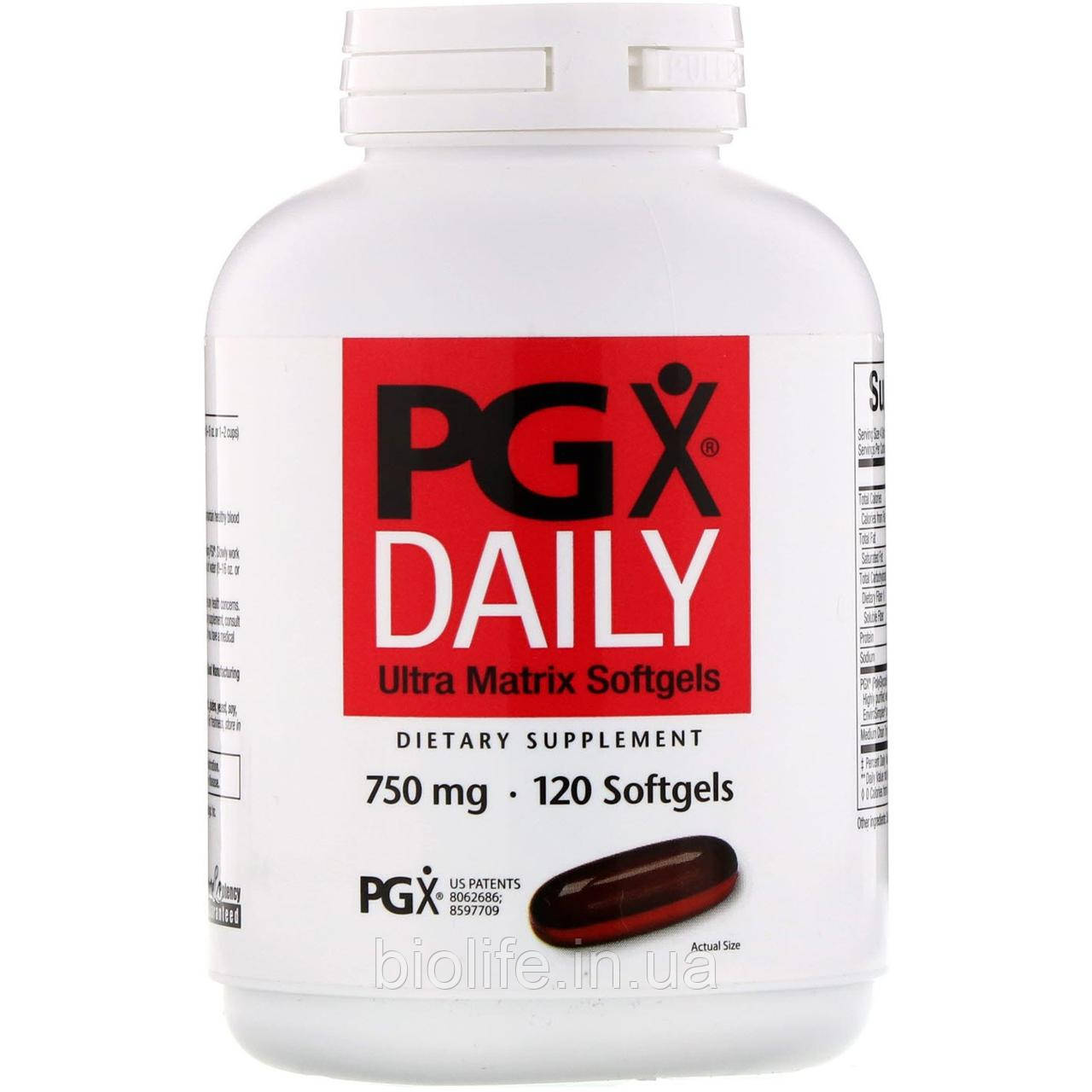 

Natural Factors, PGX Daily, мягкие таблетки с ультраматрицей, 750 мг, 120 мягких таблеток