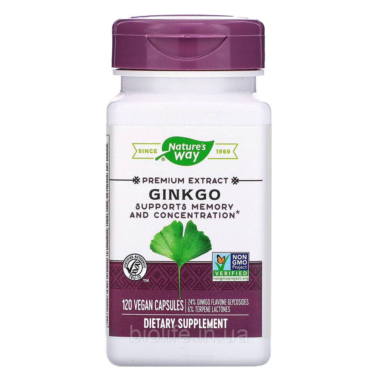 

Nature's Way, Ginkgo, 120 Vegan Capsules