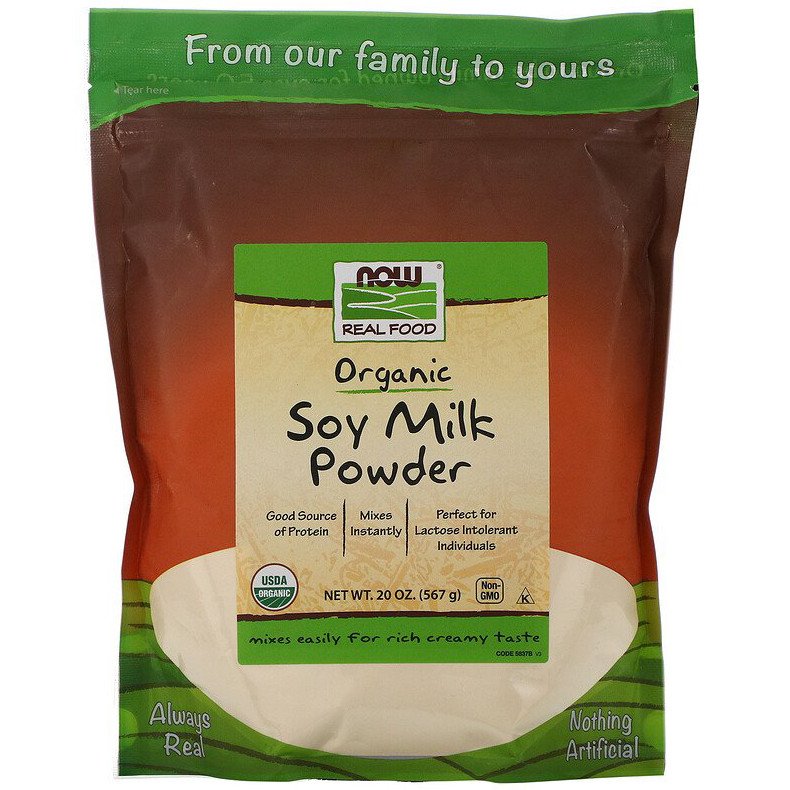 

Сухое соевое молоко NOW Foods, Real Food "Organic Soy Milk Powder" (567 г)