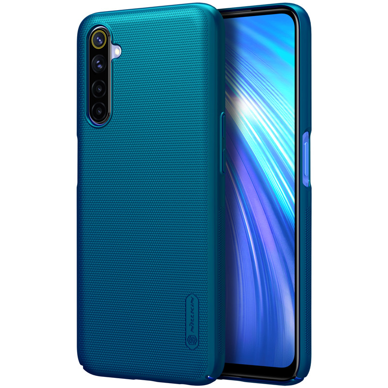 

Nillkin Realme 6 Super Frosted Shield Blue Чехол Накладка Бампер, Синий