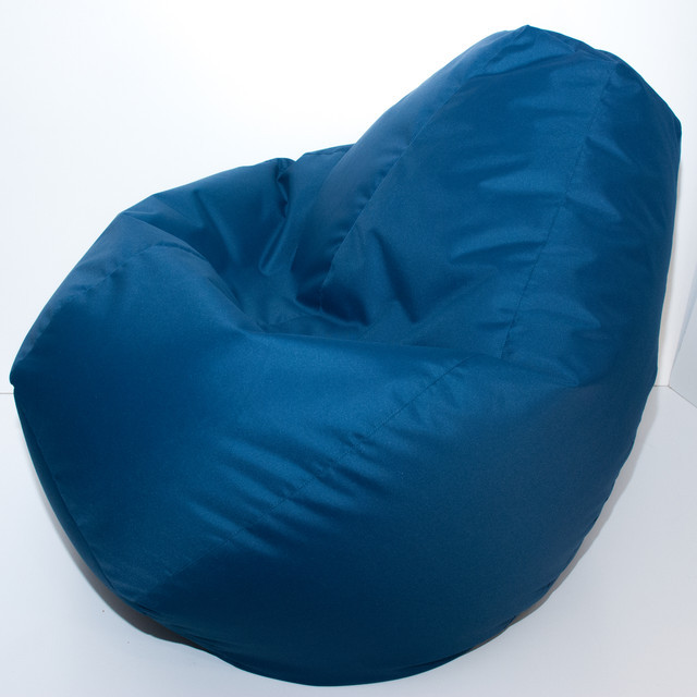 Кресло мешок Синий пуф груша для дома взрослое L одинарный чехол .