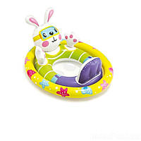 Надувний круг для плавання Зайчик / Надувний пліт / Надувний човник / Надувна іграшка для басейну