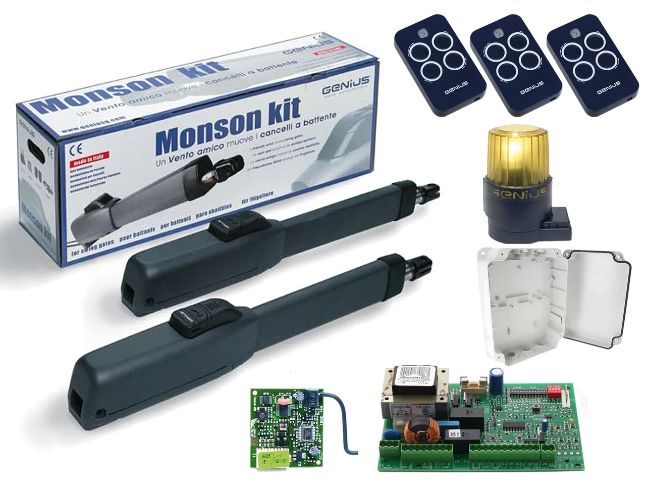 

FAAC GENIUS MONSON KIT (Mistral 300) — автоматика для распашных ворот ( створка до 3м ) Сигнальная лампа, 3 шт.