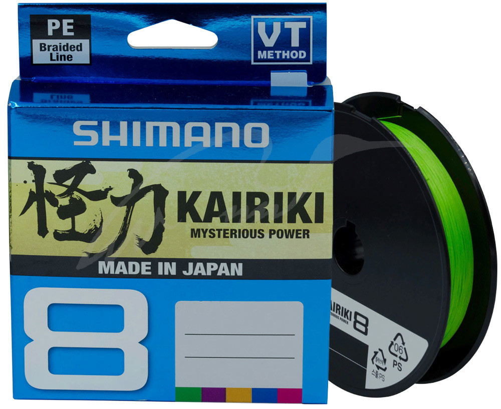 

Шнур Shimano Kairiki 8 PE (Mantis Green) 150m 0.06mm 5.3kg, Mantis green / другие цвета: steel gray yellow multi color