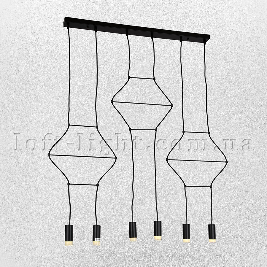 

Люстра лофт 20-P16021-6 BK, Черный