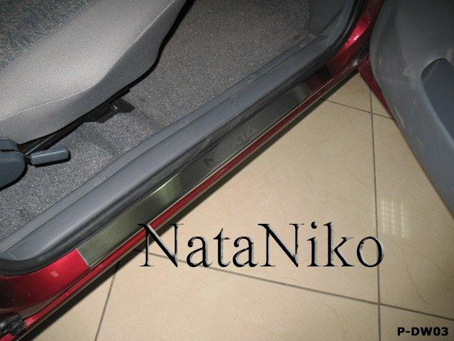 

Накладки на пороги Daewoo Nexia 1994-1999 premium