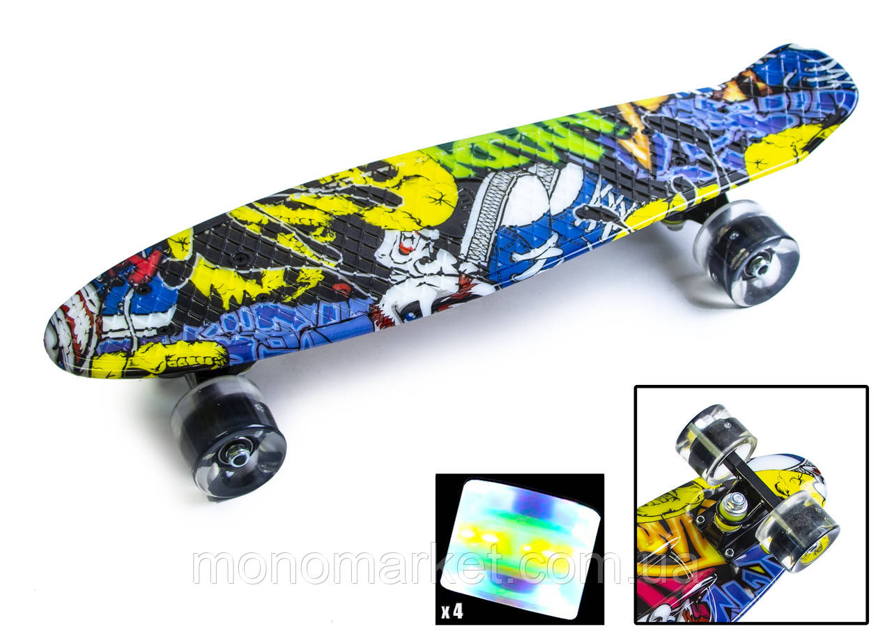 

Penny Board "Cool Draft" Joker Светящиеся колеса