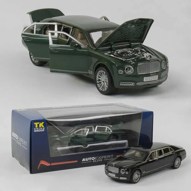 

Машинка металлическая EL 3902 ТК Group М1:24 Bentley с открывающимися дверями (2 цвета), свет, звук