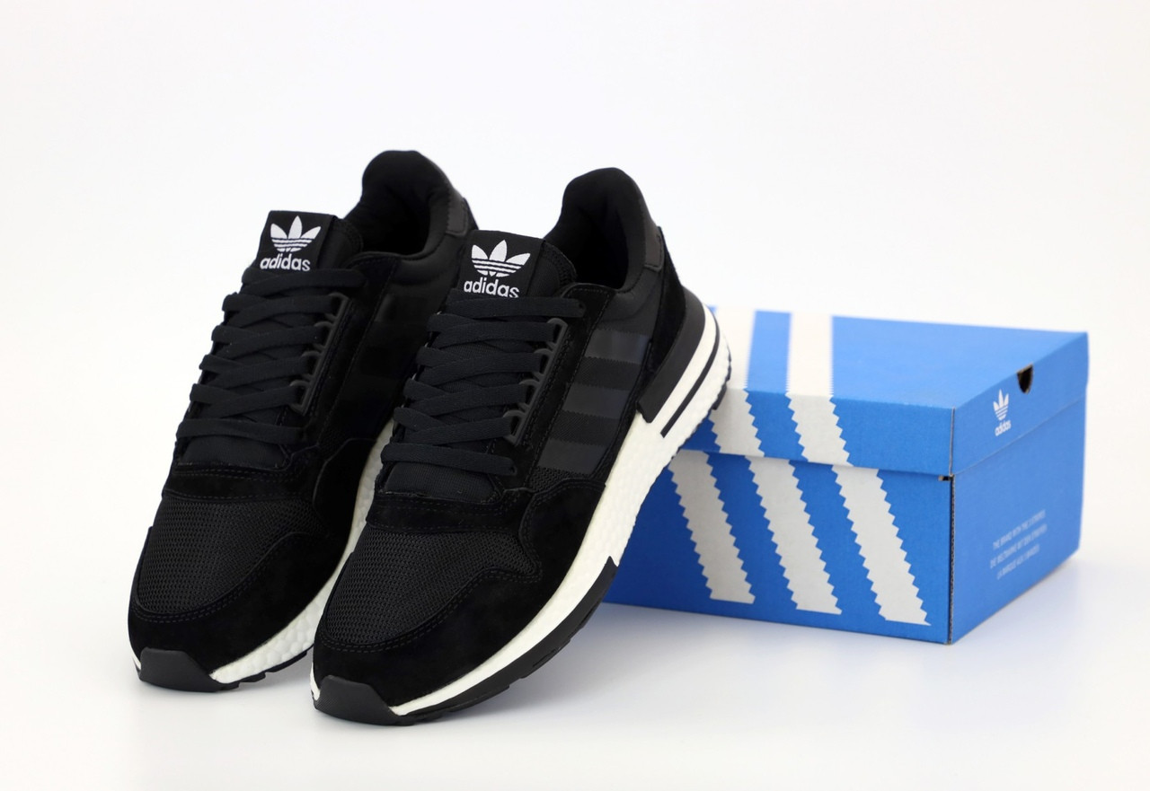 

Кроссовки мужские Adidas ZX 500 черные, Адидас Зет Икс 500, код KD-12193 45