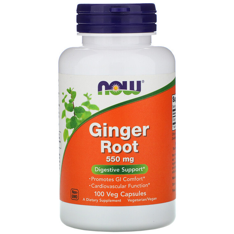 

Корень имбиря NOW Foods "Ginger Root" 550 мг (100 капсул