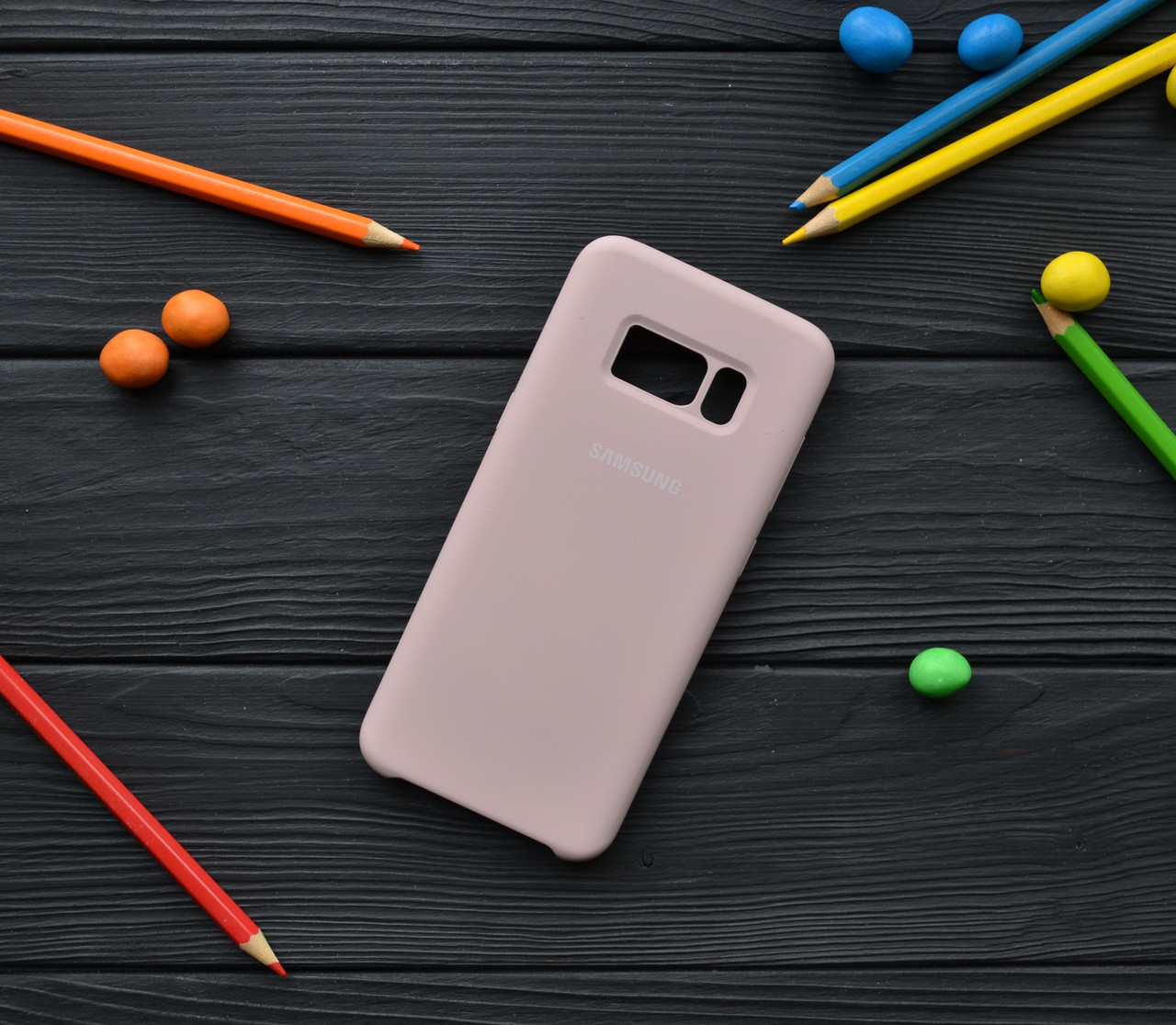 

Silicone case для Samsung Galaxy S8, S8+ (пудровый)