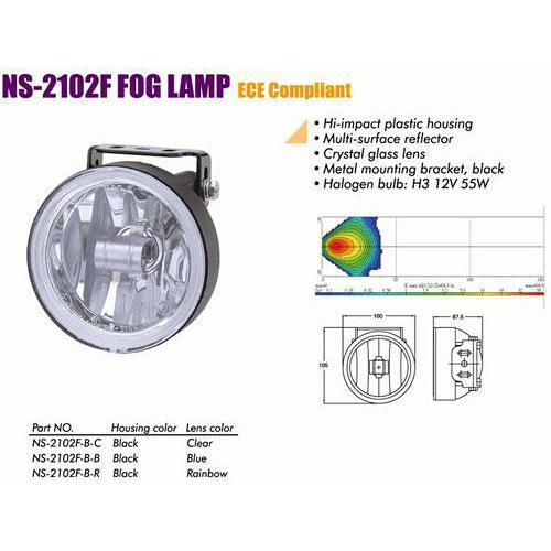 

Фары дополнительные NS-2102 F-B-C H3/12 В/55W/D=100mm (NS-2102 F-B-C)