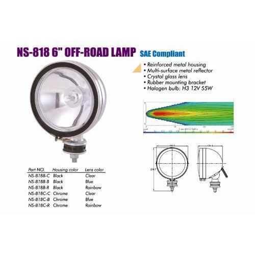 

Фары дополнительные NS-818 C-C H3/12 В/55W/D=160mm(6") (NS-818 C-C)