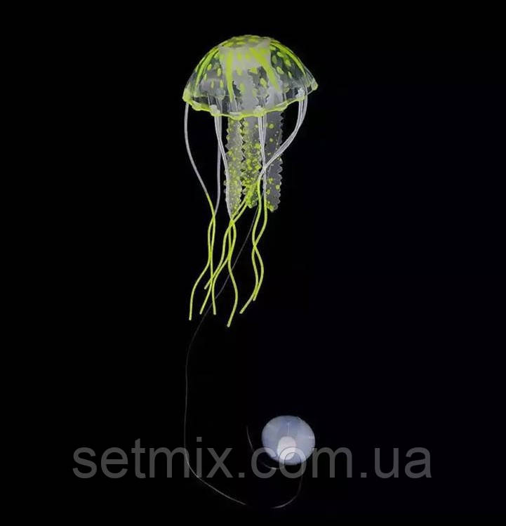 Медуза силиконовая на присоске Желтая