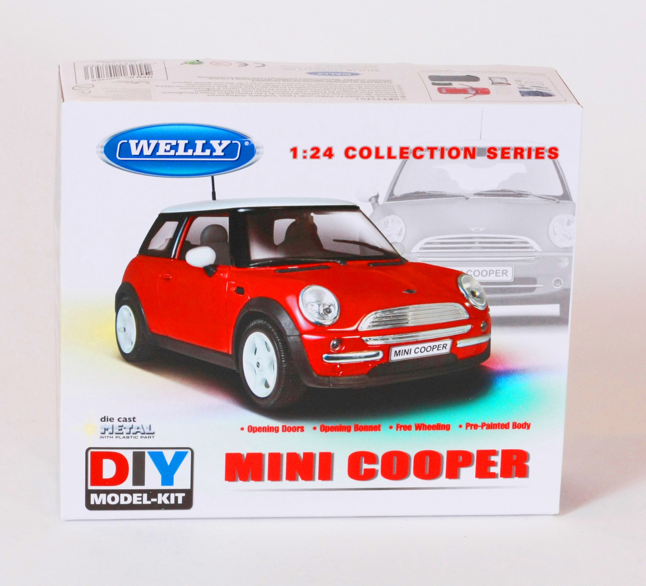 

Машина Welly, "MINI COOPER", метал., сборная модель, масштаб 1:24, в кор. 24*20*7см (6шт)