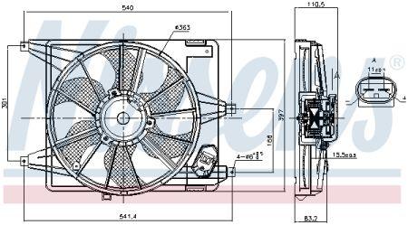 

Вентилятор RN LOGAN I(04-)1.0 i 16V(+)[OE 6001550769] NISSENS 85708