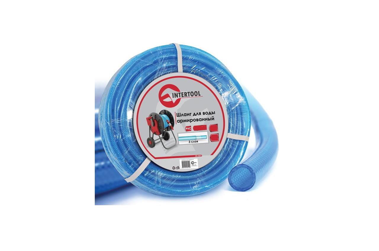 

Шланг поливочный Intertool - 1/2" х 10 м, синий 3-х слойный