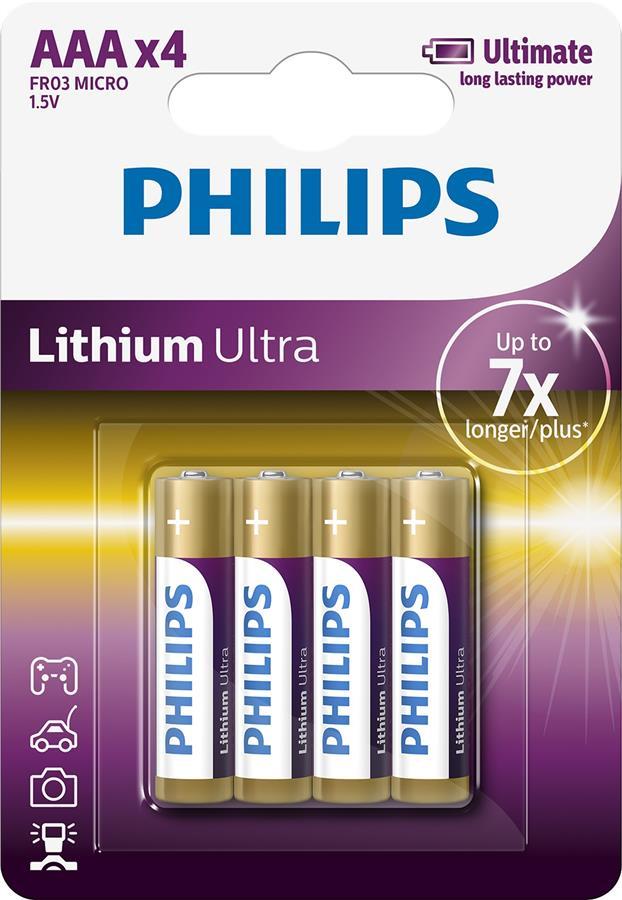 

Батарейки Philips Lithium Ultra AАA 4 шт