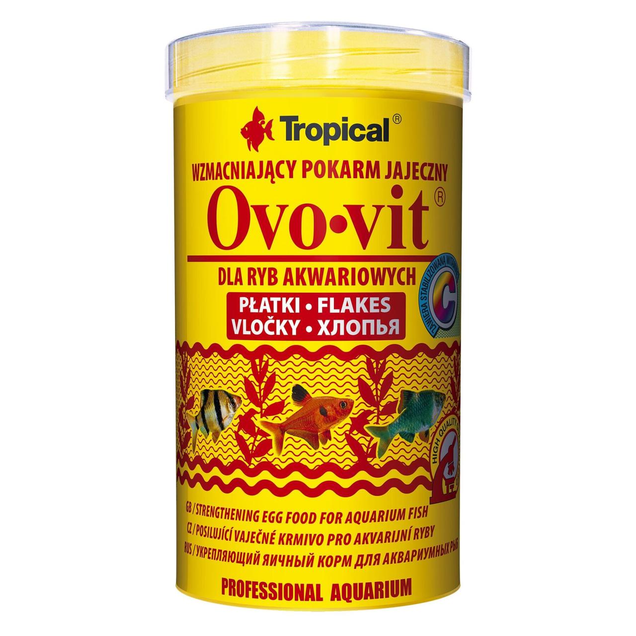 Корм/пластівці Tropical Ovo-vit з жовтком для всіх акваріумних риб 1 л