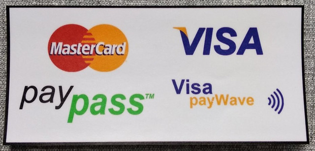 Наклейка Виза, Мастеркард, Pay Pass, Visa payWave