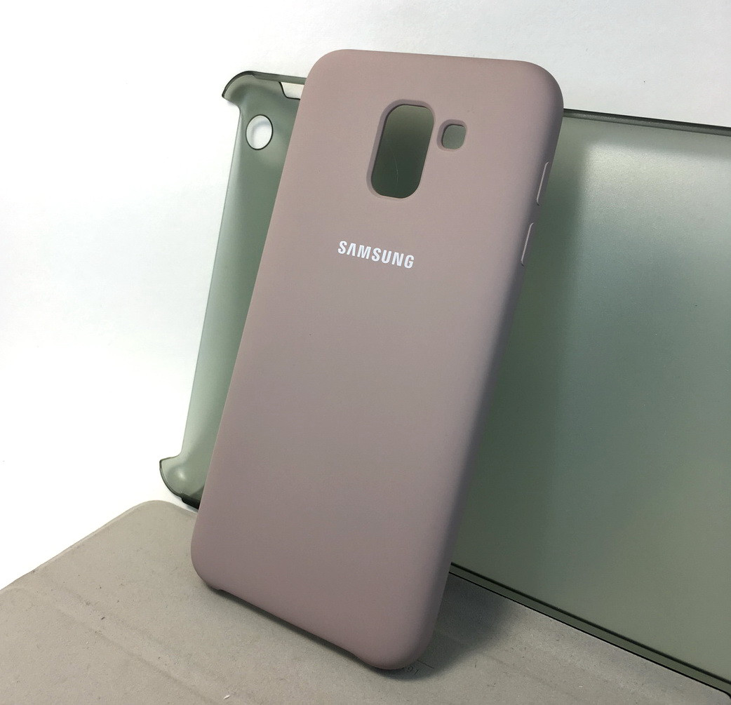 

Чехол для Samsung j6 2018, j600 накладка бампер противоударный Silicone Cover, Кофе с молоком