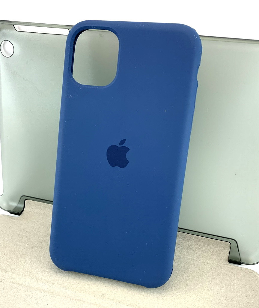 Чехол на iPhone 11 накладка Original Soft Touch бампер противоударный синий
