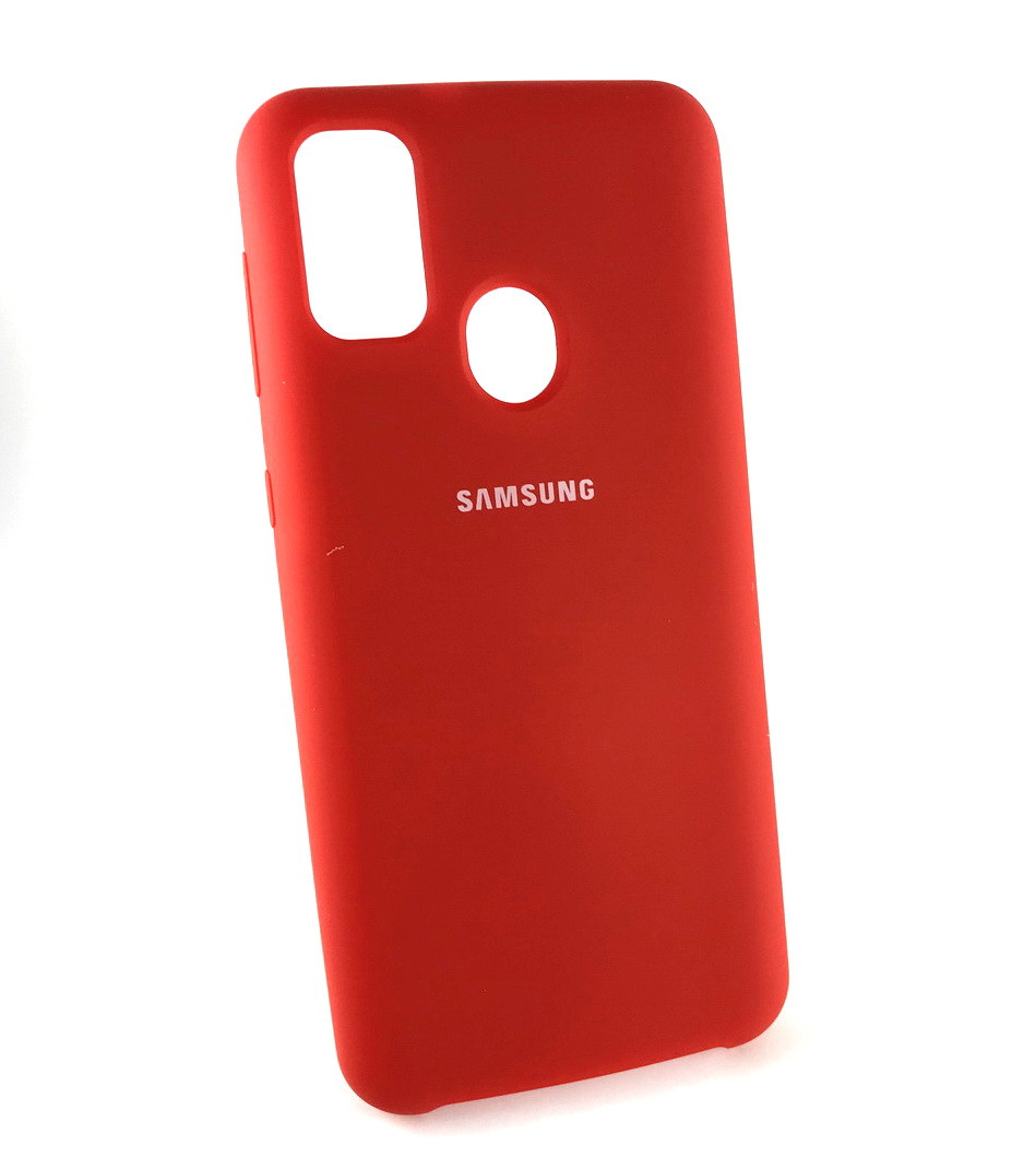 

Чехол для Samsung M30s, M307, M21, M215 накладка бампер противоударный Silicone Cover original, Красный