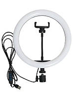 Кольцевая светодиодная LED лампа RIAS ZD-666 26см USB управление на проводе (4_00328), фото 1