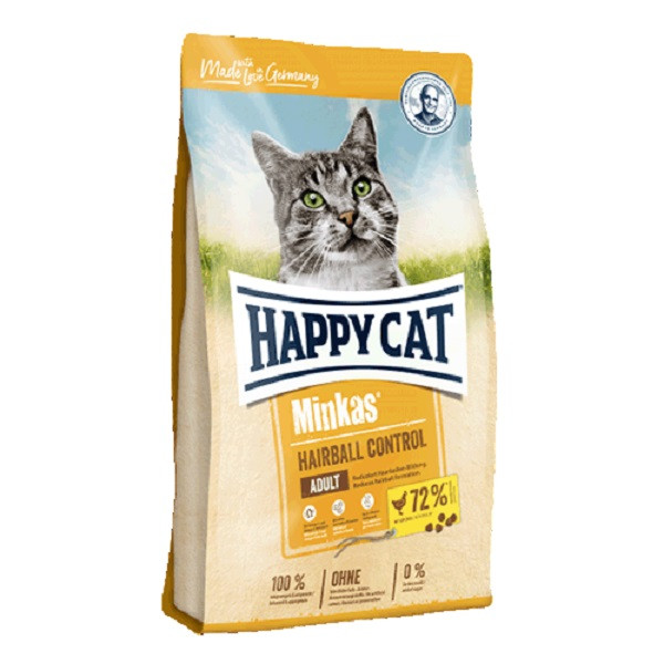 Happy Cat Minkas Hairball Control сухий корм для профілактики волосяних грудочок у дорослих кішок, 0.5 кг