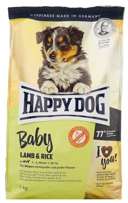Happy Dog Supreme Baby Lamb & Rice - сухий корм на основі ягняти для цуценят з 1 місяця, 1 кг