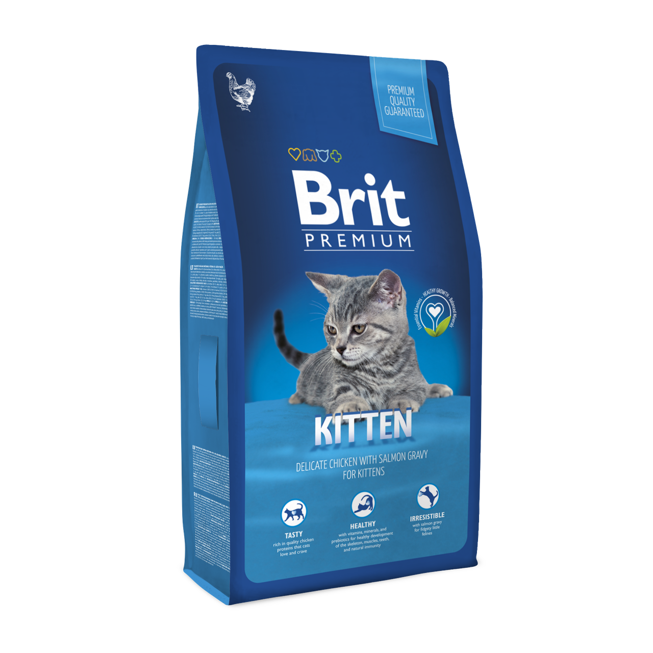 Brit Premium Kitten Chicken - полноценный сухой корм с мясом курицы для котят, 8 кг