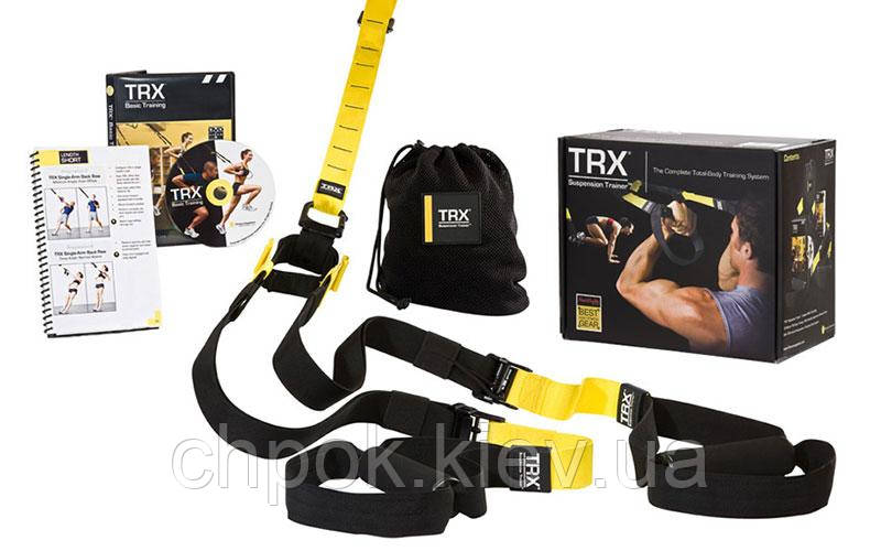 

TRX Петли подвесные тренировочные PACK P2 FI-3724-03 (функц.петли,дверное креп, сумка,черный-желтый)