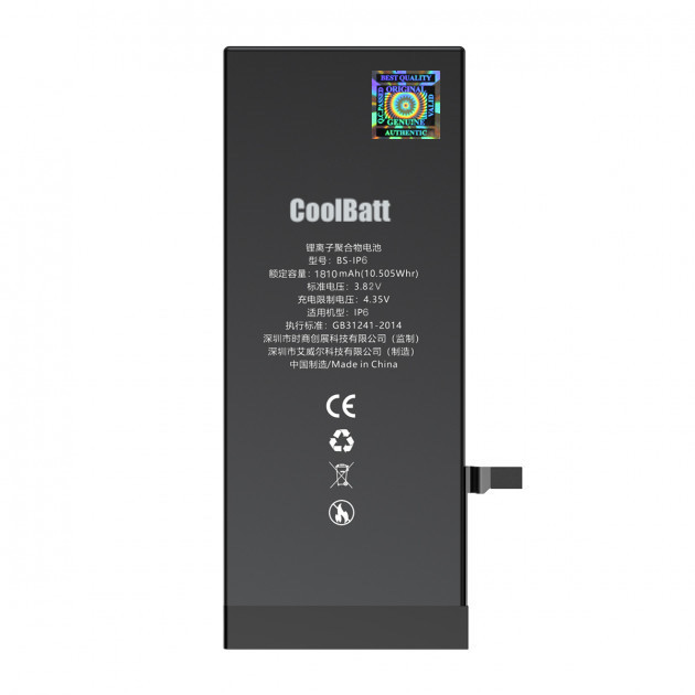 

Батарея CoolBatt для iPhone 6 1810mAh (2000000010250)