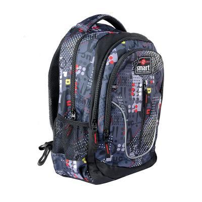 Рюкзак школьный Smart TN-07 Global черн/сер (558630)