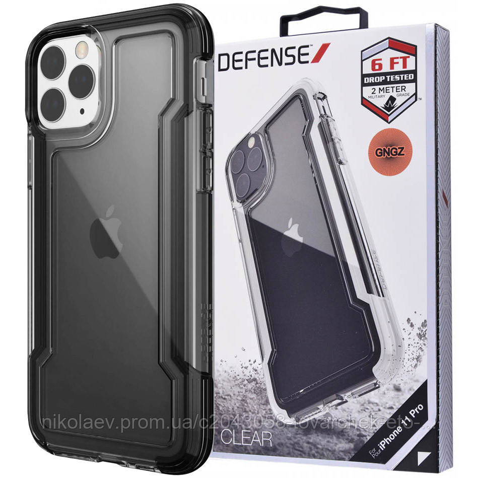 

Чехол Defense Clear Series (TPU+PC) для Apple iPhone 11 Pro (5.8"), Черный