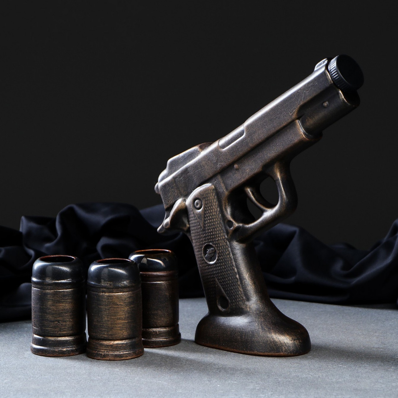 Штоф пистолет "Пустынный Орел" - набор для спиртного, бутылка с рюмками, Дигл, Магнум