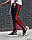 Чоловічі молодіжні штани джоггеры з червоними лампасами і замочком, фото 2