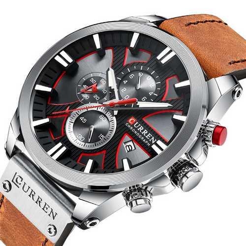 

Кварцевые мужские часы Curren 8346 Brown-Silver-Black