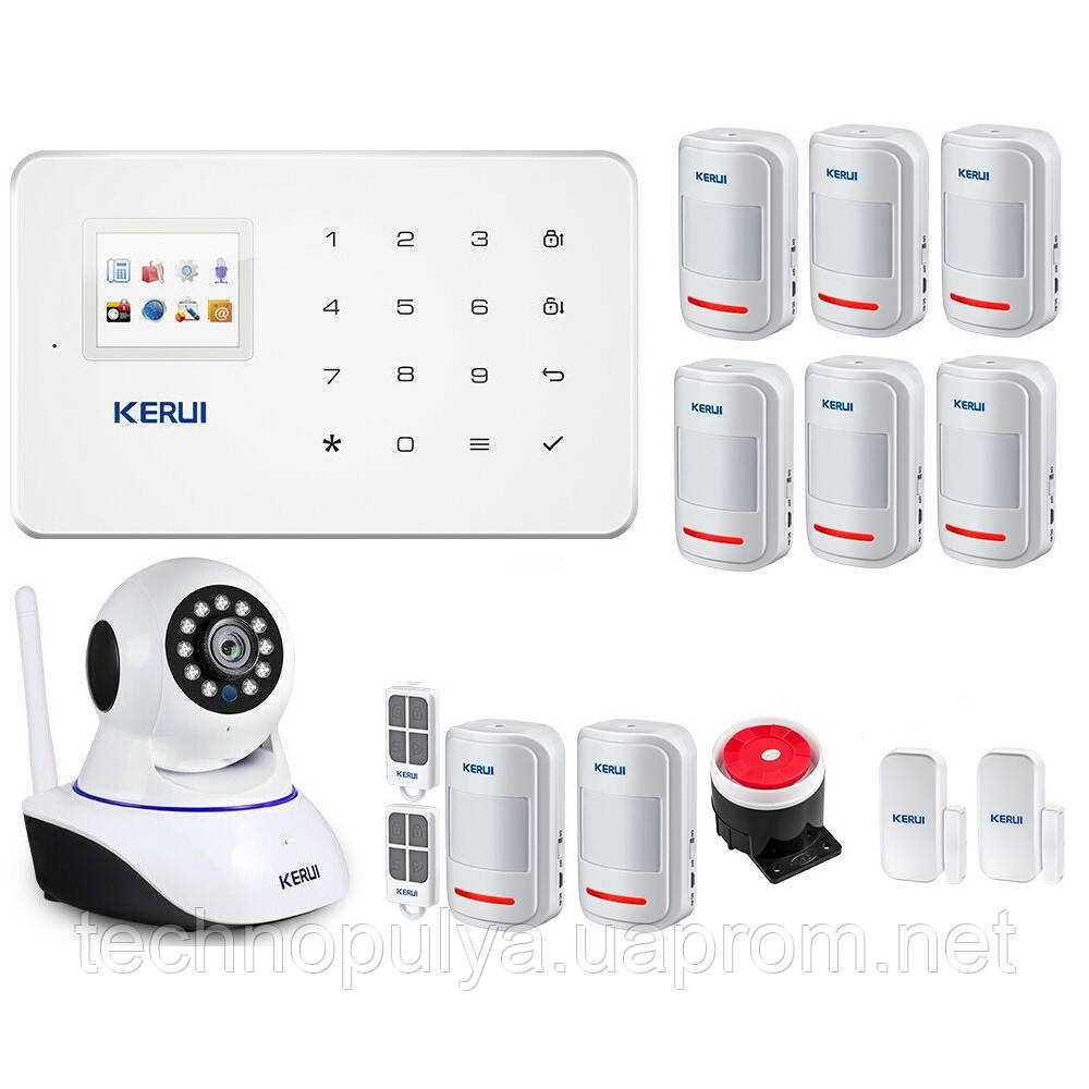 

Комплект GSM сигнализации Kerui G18 max + WI-Fi IP камера