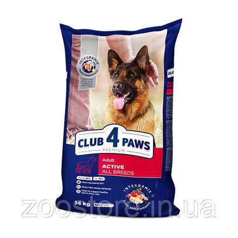 

Корм CLUB 4 PAWS "АКТИВ" корм для собак усіх порід 14 кг