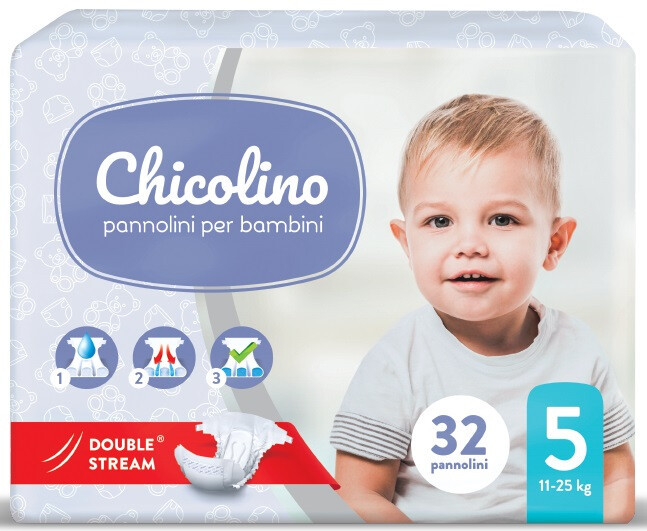 

Chicolino подгузники детские 5 (11-25 кг) 32шт Medium