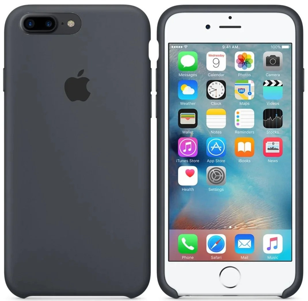 

Чехол Silicone Case для Apple iPhone 7 Plus, iPhone 8 Plus Тёмно - Серый, Темно серый