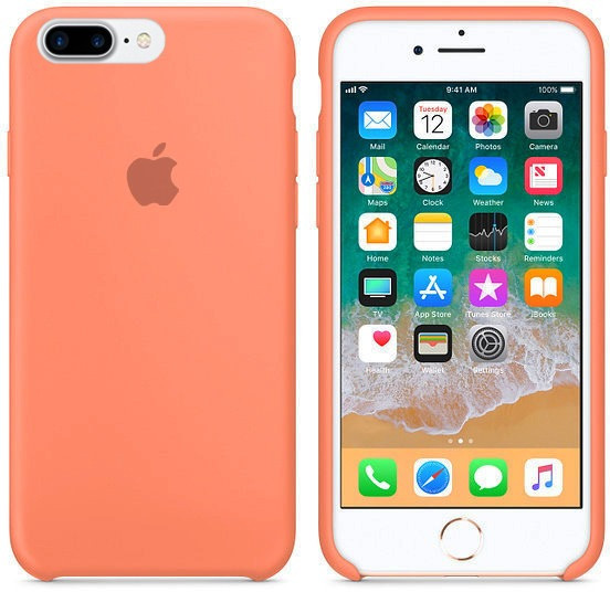 

Чехол Silicone Case Apple iPhone 7 Plus, iPhone 8 Plus Персиковый