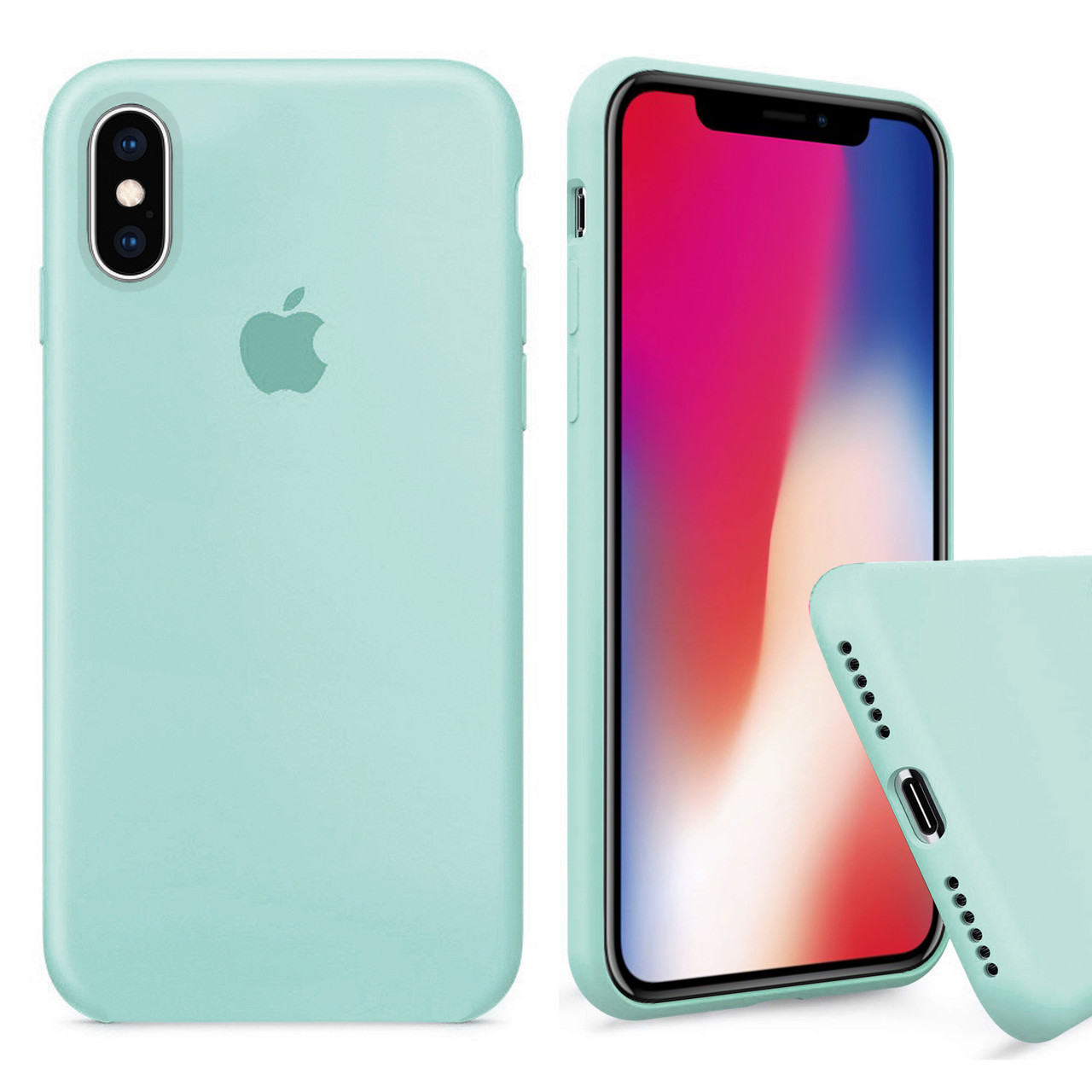 

Чехол накладка xCase для iPhone XS Max Silicone Case Full мятный