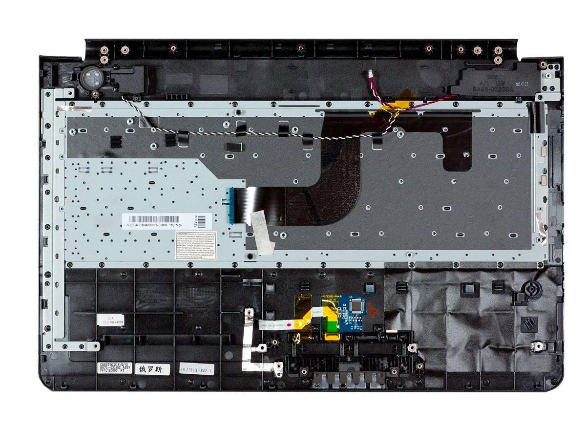 Качественная клавиатура для ноутбука Samsung RC510, RC520 Black, с топ