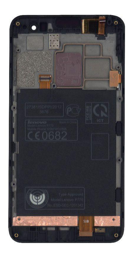 Матрица с тачскрином модуль Lenovo P770 черный с черной рамкой