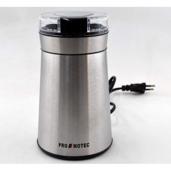 

Электрическая кофемолка измельчитель Promotec PM-599 280W 70гр Coffee Grinder Steel